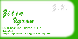 zilia ugron business card